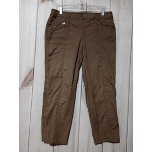 Chico's Pants Ladies 10 Brown Chino Comfort Waist